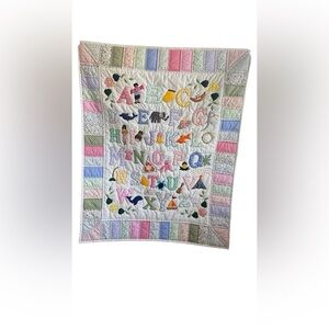 Colorful Pastel Hawai’i Alphabet Quilt/ Tapestry